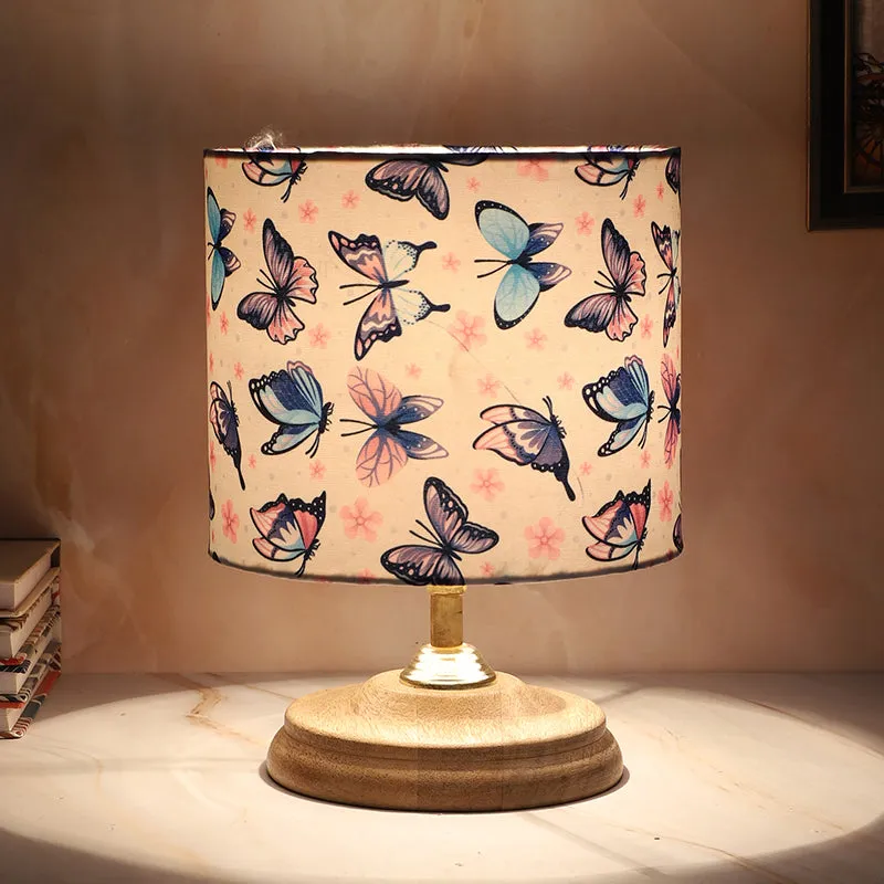Petaluda Pebble Printed Mango Wood Table Lamp - Multicolor media 4