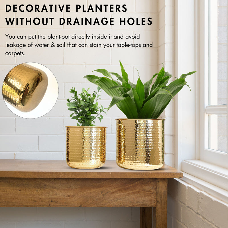Aluvia Metal Planter - Set Of Two media 4