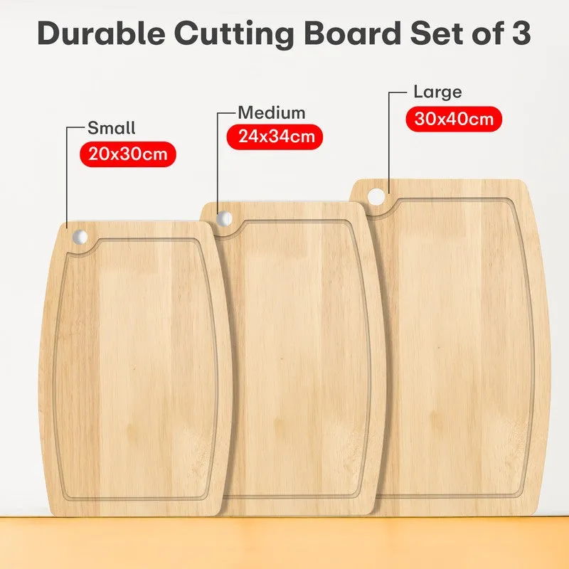 Rioware PureGrain Wooden Prep Board (Beige) - Set Of Three media 10