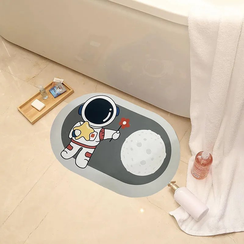 Man On Moon Anti-Skid Rubber Bath Mat media 1