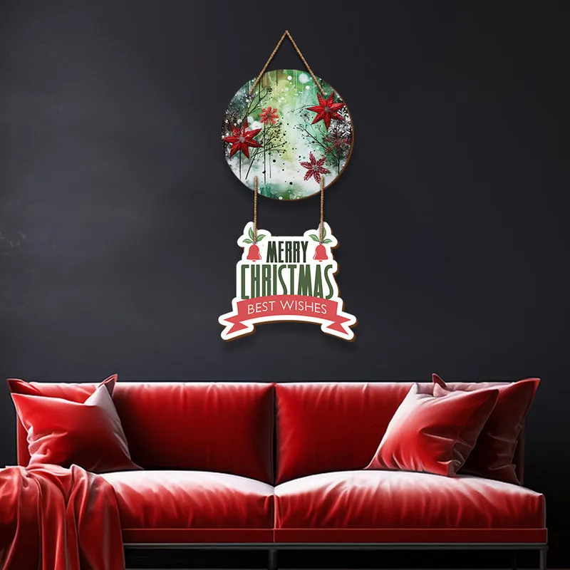 Merry Festive Frost Christmas Wood MDF Wall Hanging media 4
