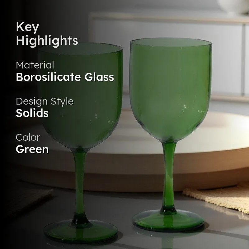 Sunset Amber Goblet Glasses(280 mL) - Set Of Two media 2