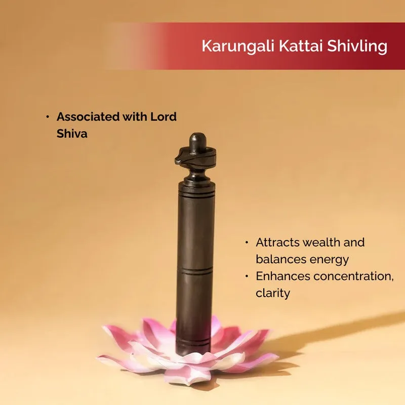 Karungali Kattai Shivling Divine Ebony Wood Idol media 5