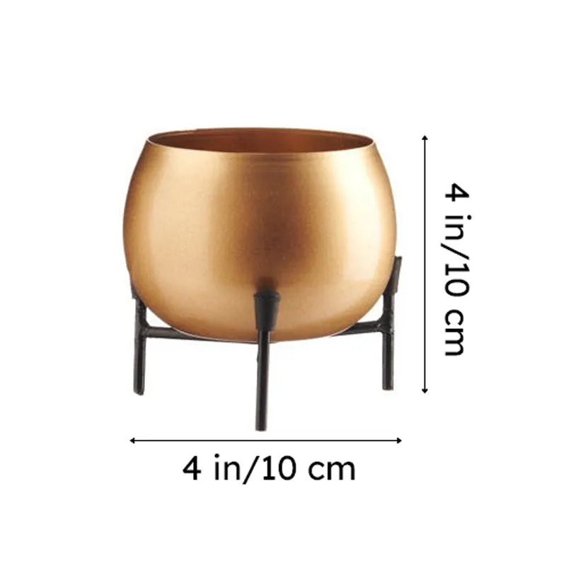 Eukene Metal Planter - Gold media 7