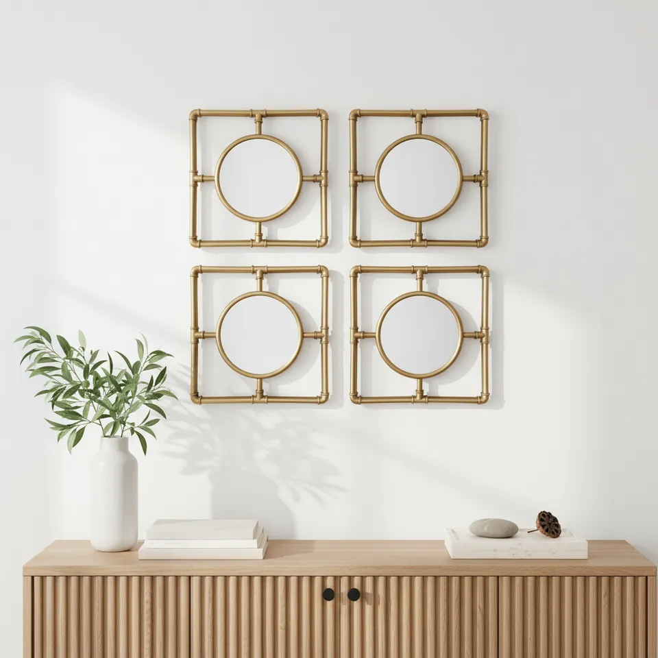 Milava Decorative Wall Mirror - Set Of Four media 1