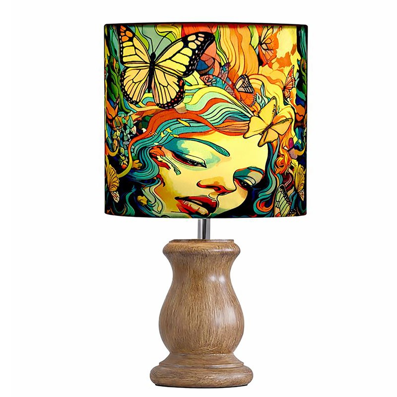 FemmeAura Wooden Table Lamp media 5