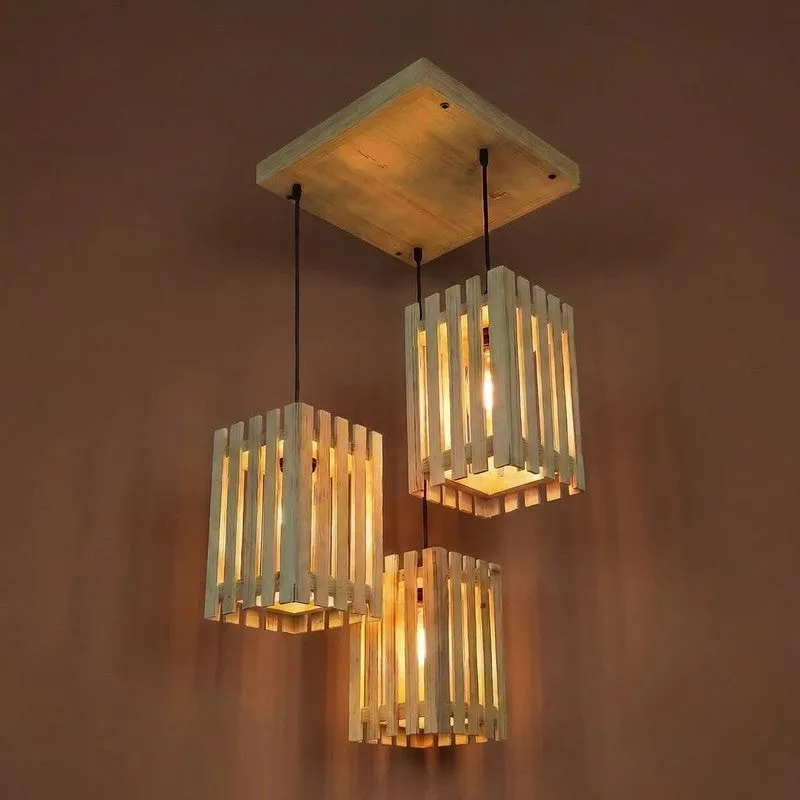 CageCraft Wooden Ceiling Lmap - Beige media 5