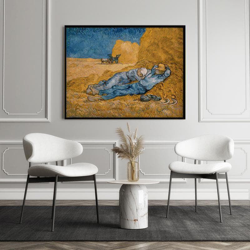 The Siesta By Vincent Van Gogh - Black Frame media 5