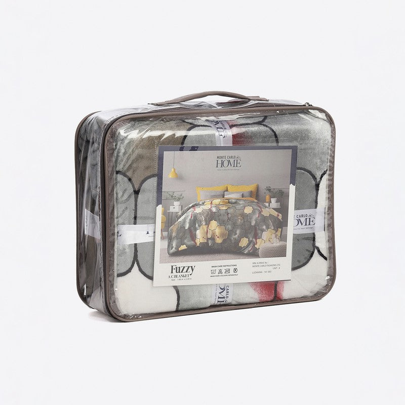 Monte Carlo Artivra Abstract Print Polyester Blanket (Multicolor) - 233 GSM media 7
