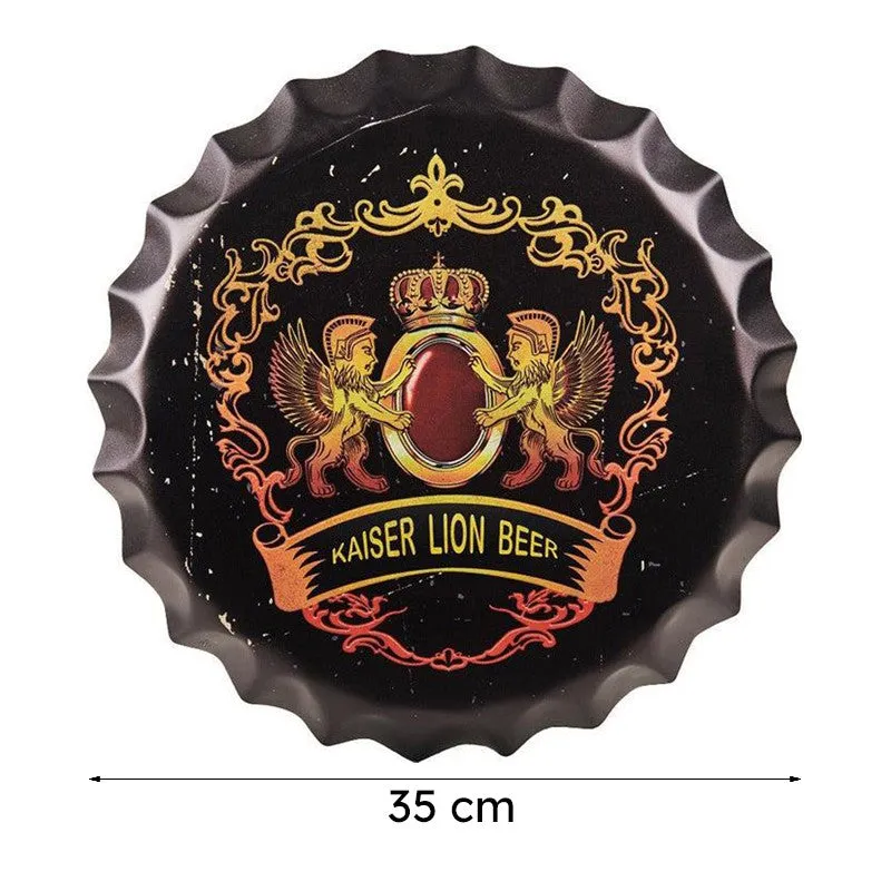 Kaiser Lion Beer Bottle Cap Metal Wall Accent media 8