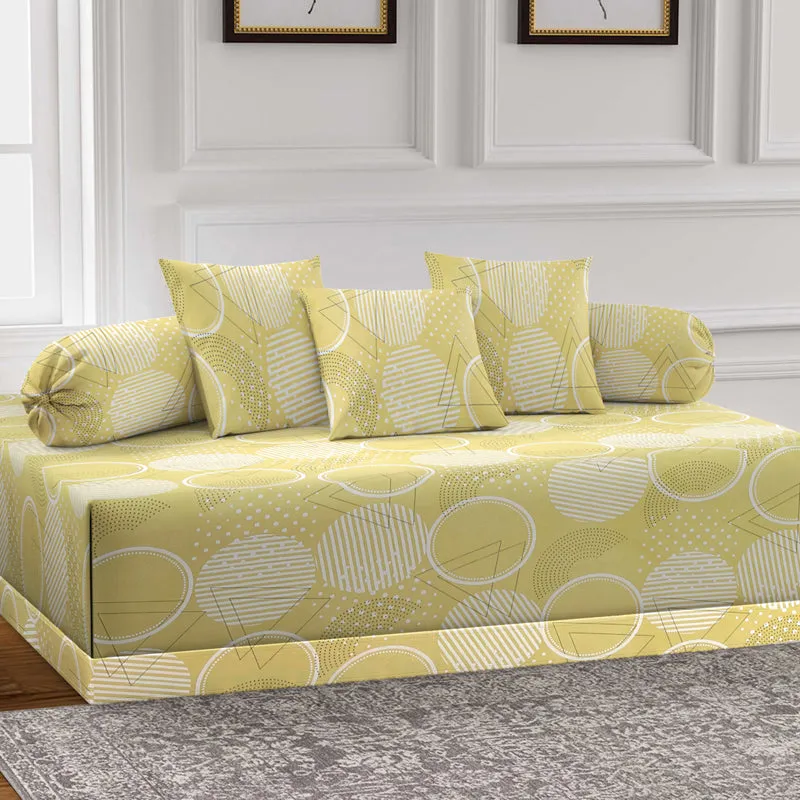 Yellow Circlet Diwan Set - Six Piece Set media 1