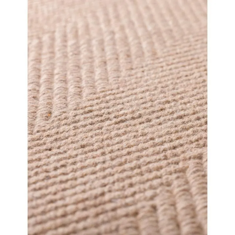 Handloom Hand Loomed Haven Wool Rug - Beige & Cream media 4