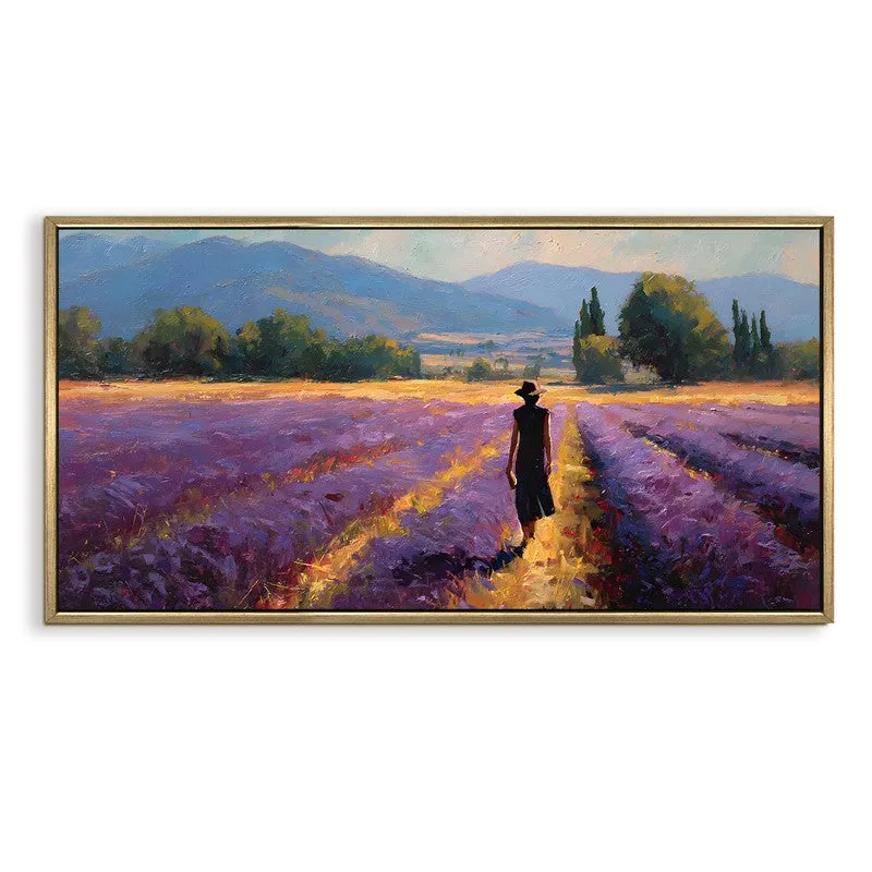 The Lavender Walk Canvas Wall Painting With Frame media 3