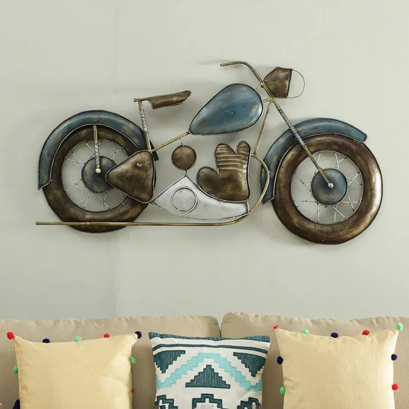 Antique Motorcycles Iron Wall Accent media 1