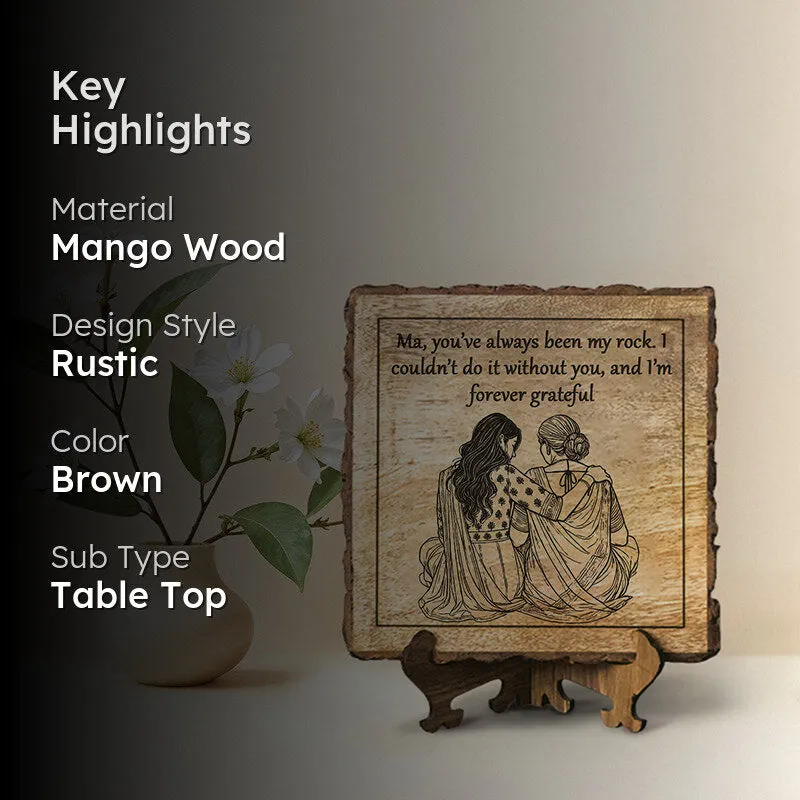 Forever Grateful Wood Showpiece - Square media 2