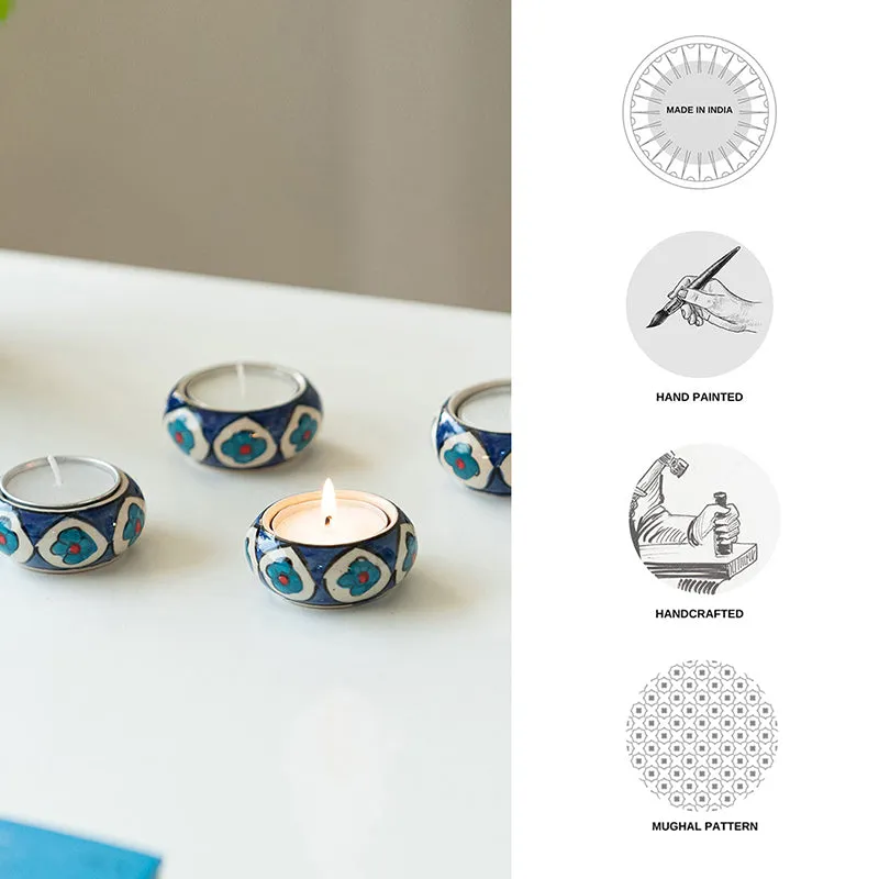 Shinsei Votive Ceramic Tea Light Holder - Set Of Four media 4