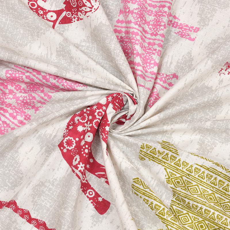 Gajendra Regal Cotton Bedsheet (Pink,Green) - 180 TC media 4
