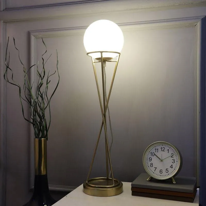 Dovie Glass Table Lamp - Gold media 1