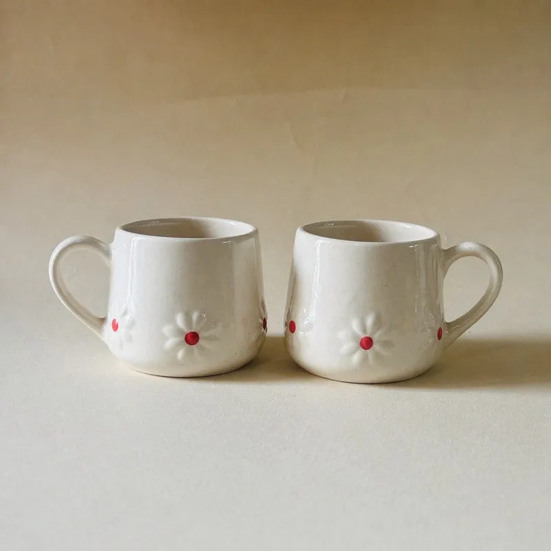 Ceramic Coffee Mug (White/250 mL Each) - Set of Two media 4