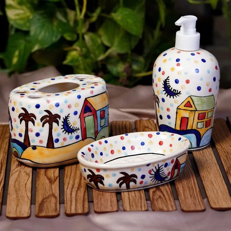 Fresh Nest Ceramic Bathroom Set - Three Piece Set media 3