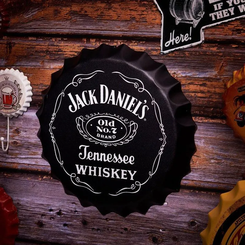 Jack Daniels Bottle Cap Metal Wall Accent media 1
