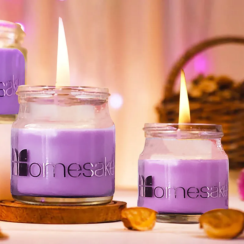 Cenote Scented Candle (Lavender/Pink) - Set Of Two media 1