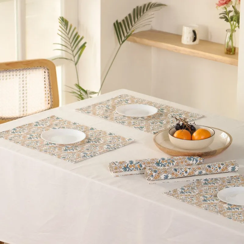 Floral Aura Canvas Table Mats - Set Of Six media 7