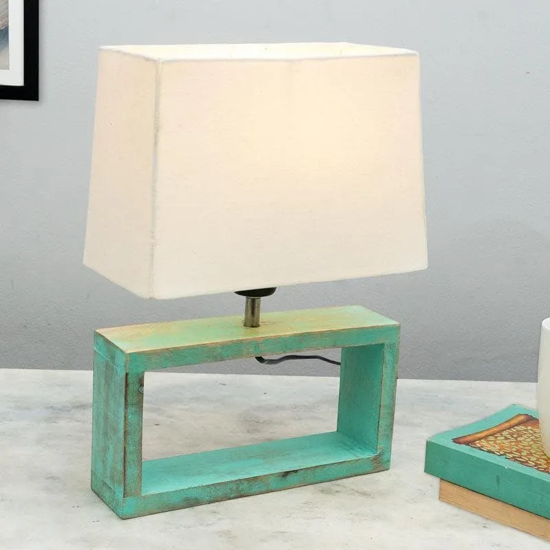 Isadora Fabric Table Lamp - Beige,Blue media 1