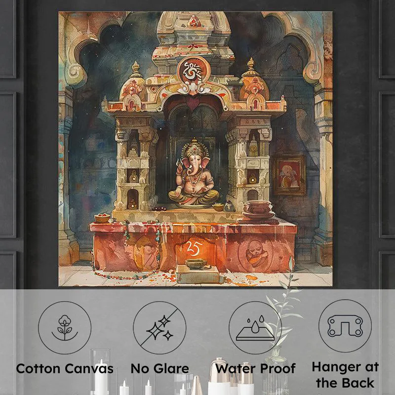 Gajanana Temple Wall Painting media 6