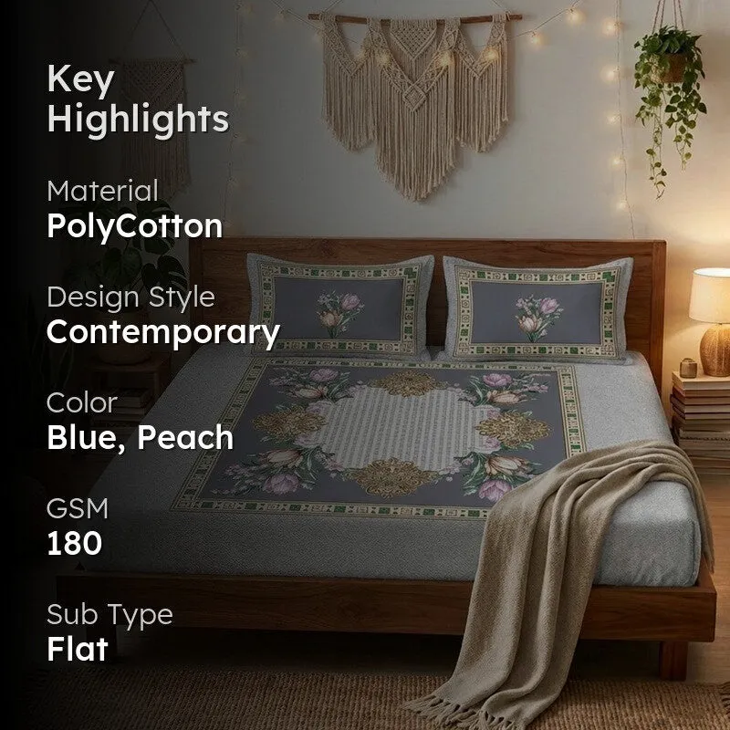Bloom Touch Printed Bedsheet - 180 GSM media 2