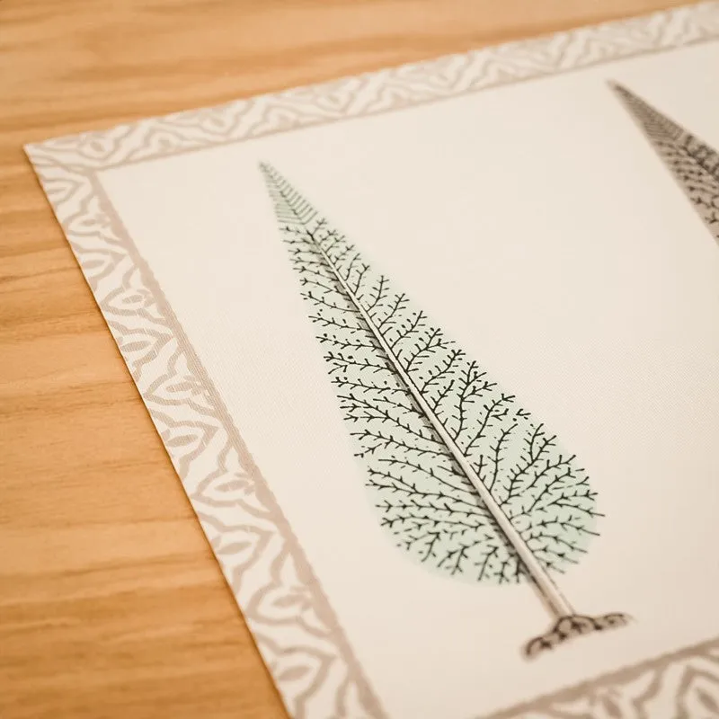 Tropical Leaf Cotton Table Linen Set (Olive) - Seven Piece Set media 7