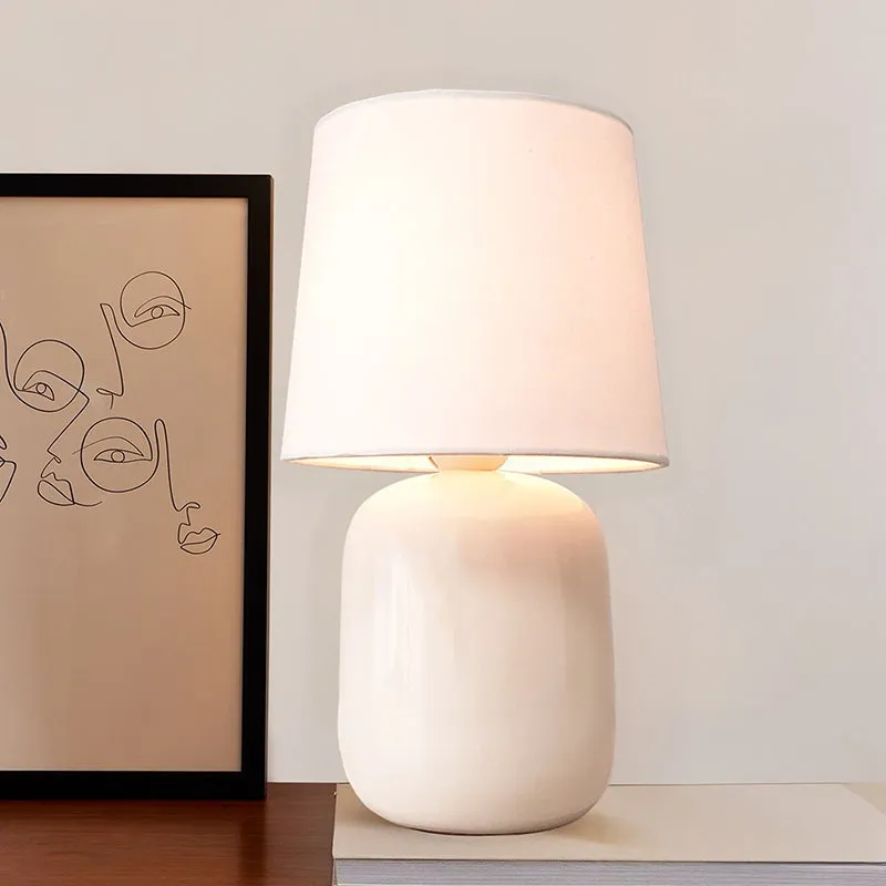 Ibex Ceramic & Fabric Table Lamp - White media 3