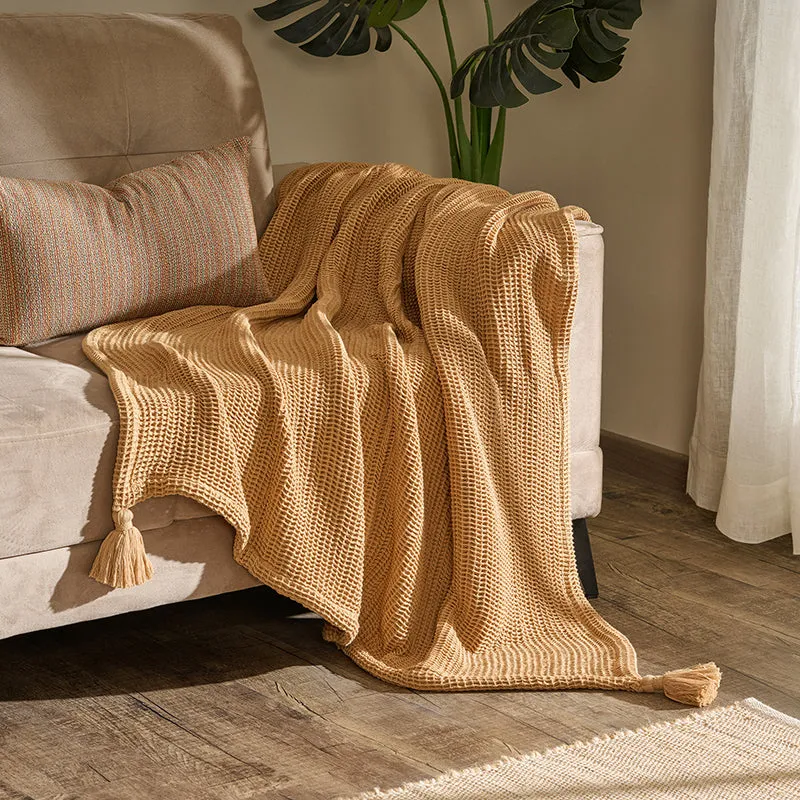 Fibrance Cotton Throw - Beige media 1