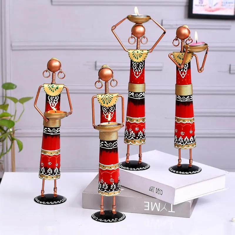 Tribal Ladies Showpiece - Set Of Four media 3