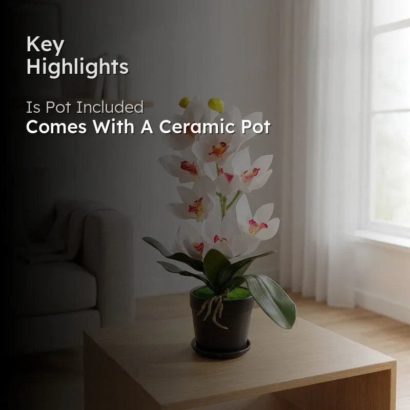 AarviDecor Snow Petal Silk Artificial Plants media 2