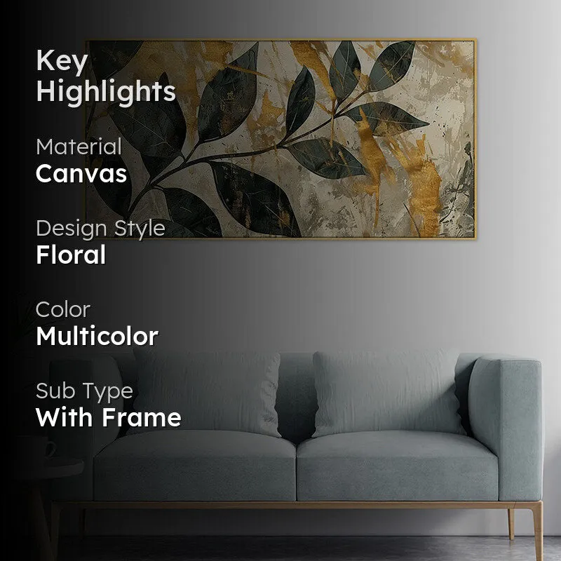 Art Of Leaves Canvas Wall Painting media 2