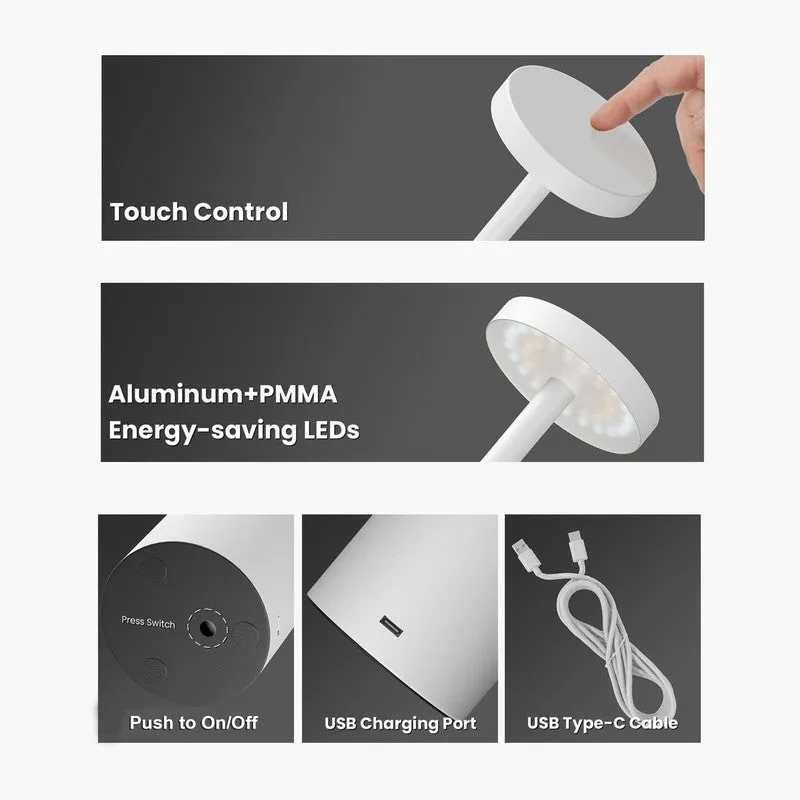 BrightMorph Modern Metal Table Lamp - White media 6