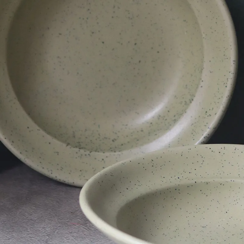 Eriginia Ceramic Pasta Plate - Olive Green media 5