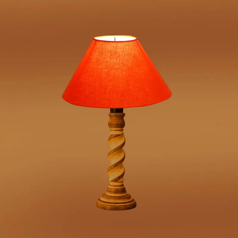 Modera Kyne Wooden Table Lamp - Orange media 7