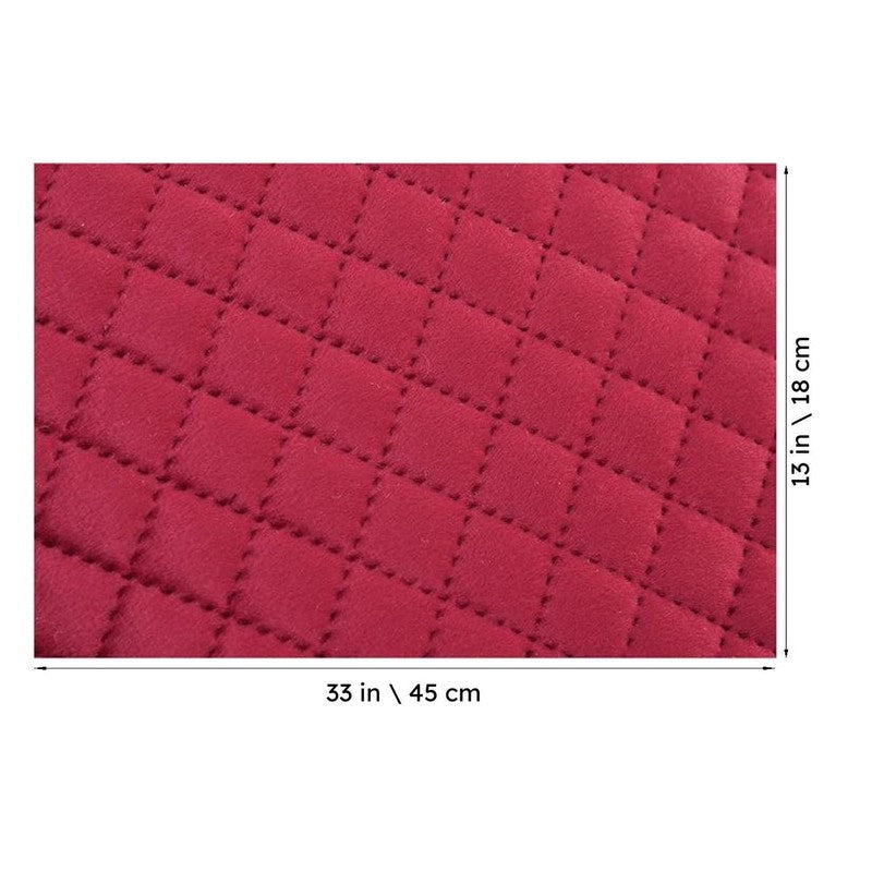 Osric Velvet Quilted Placemat (Red) - Set Of Six media 8
