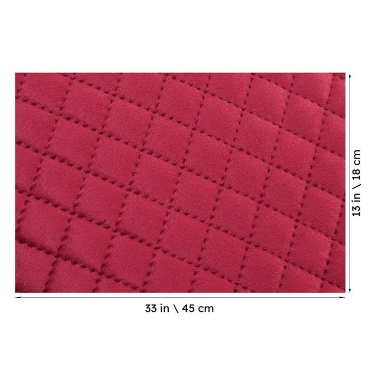 Osric Velvet Quilted Placemat (Red) - Set Of Six media 8