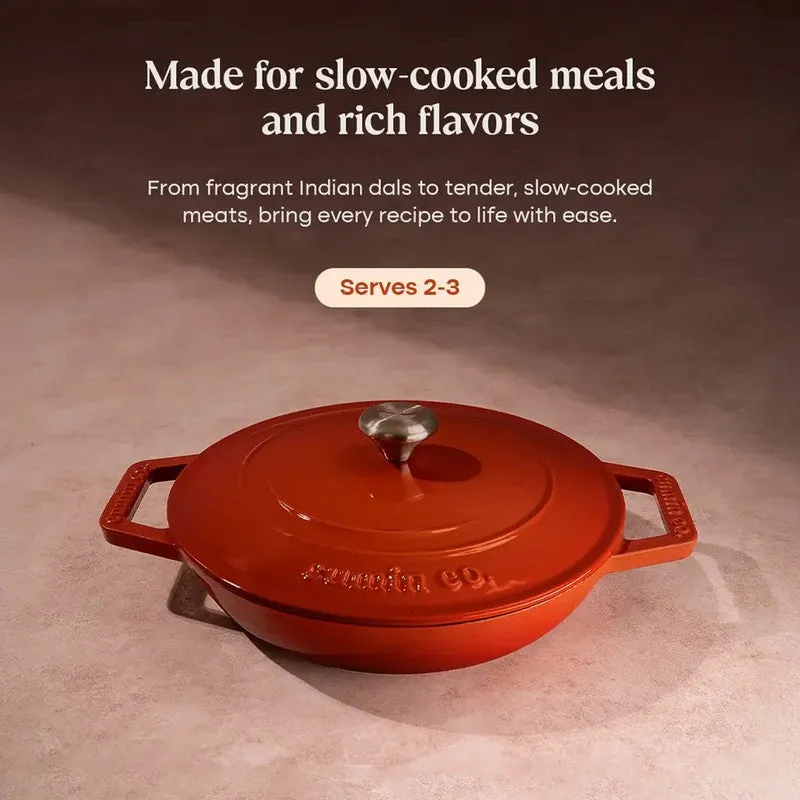 Cumin Co Enamel Cast Iron Braiser(White) - 4000 mL media 8