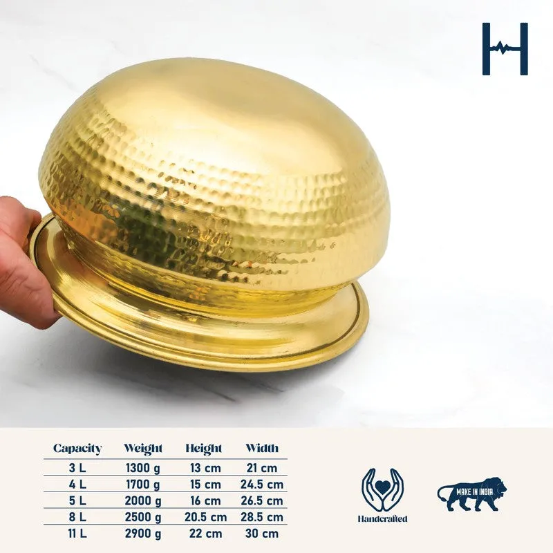 Cookelle Durable Brass Handi - 3000 mL media 12