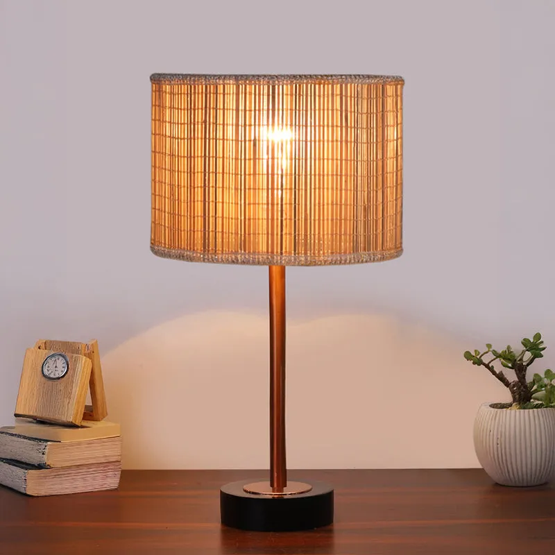 Bambou Rodin Wooden Table Lamp - Beige,Copper,Black media 2