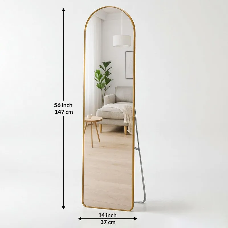 Illumia Floor Mirror With Aluminium Frame - Beige media 7