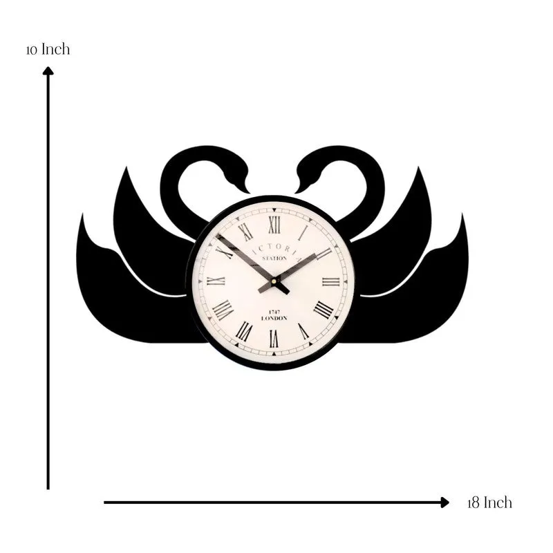 Swan Steel Analog Wall Clock - Black media 7
