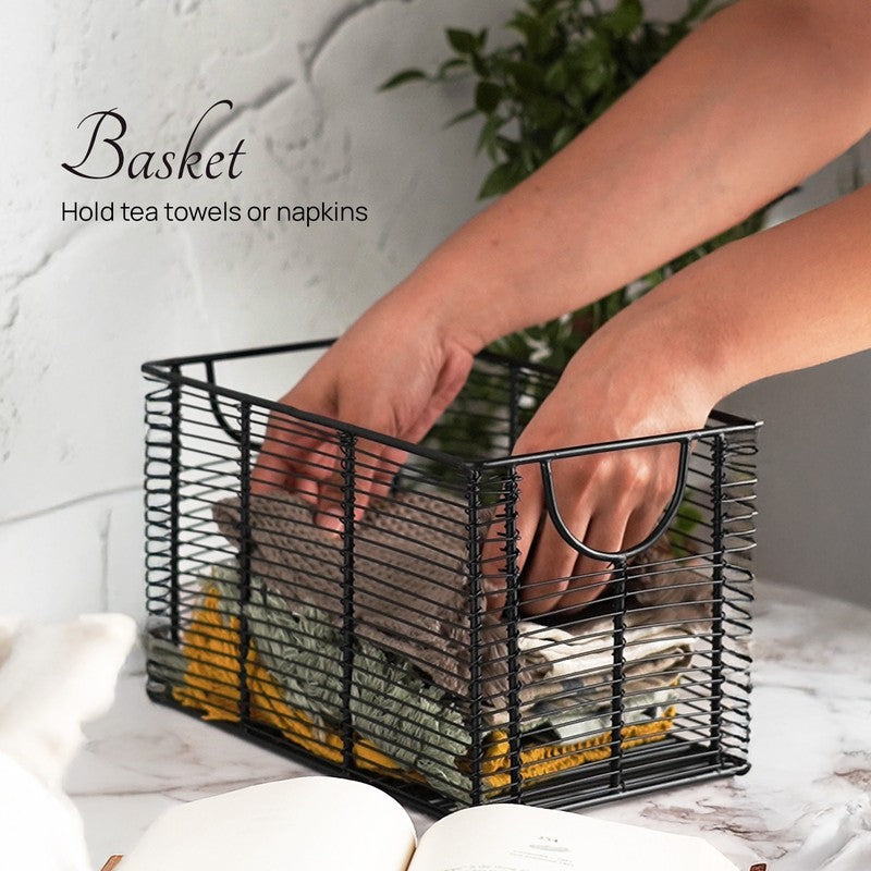 Foxy Boxy Mesh Basket - Black media 4