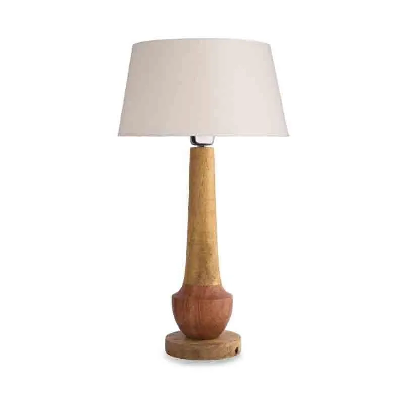 Romania Fabric Table Lamp - Brown,White media 4