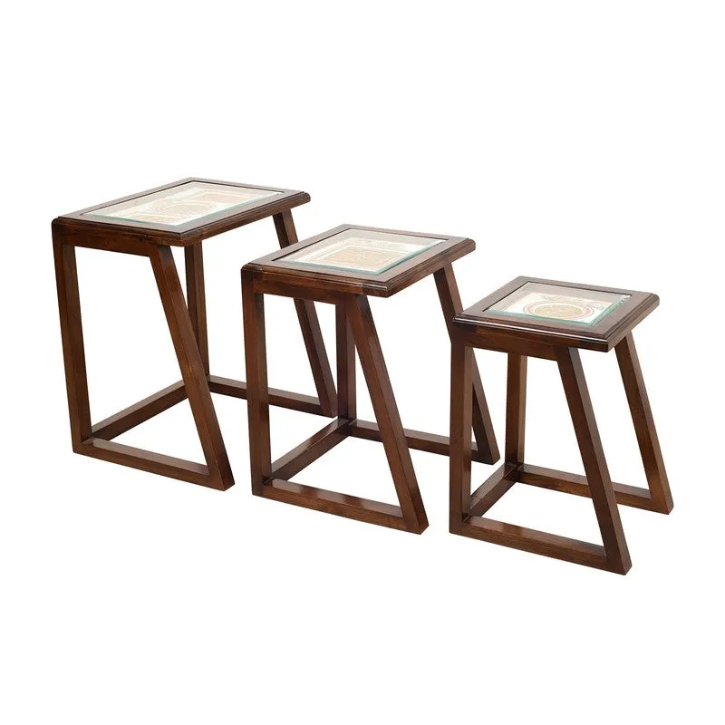 Honey I Teak Wood Nesting Stools - Set of Three media 5