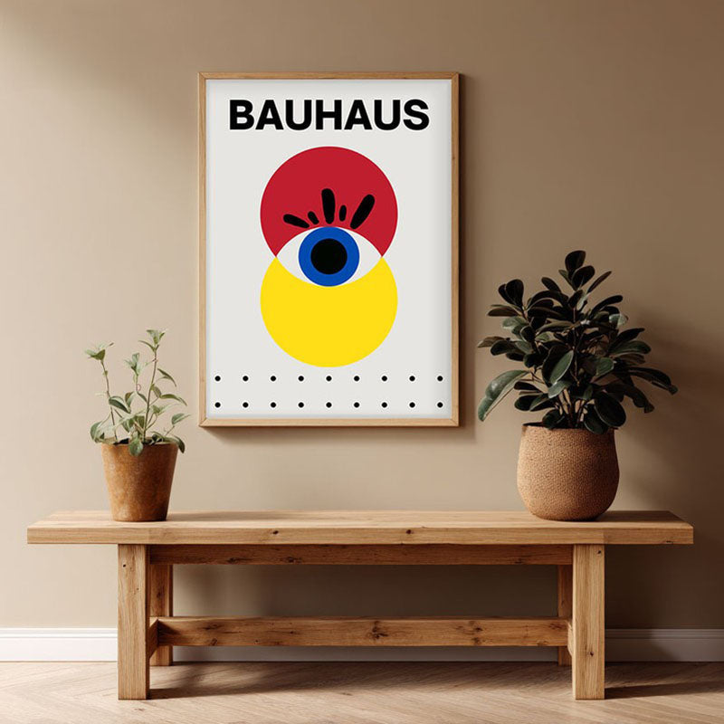 The Eye Archival Canvas Wall Art - Natural Brown Frame